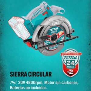 Sierra Circular Inalámbrica 7.1/4"  20v Sin Carbones Solo Cuerpo           TSLI1851-TOTAL