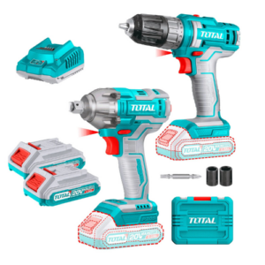 Set Llave Impacto 1/2'' + Atornillador 10mm 2 Baterías 2.0Ah    TOSLI230702-TOTAL