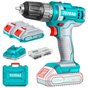 Taladro Atornillador Inalámbrico 20v-Doble Batería/Cargador y Maletín TDLI200528-TOTAL