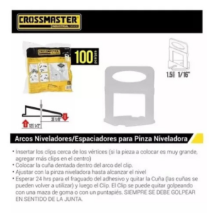 Arco Nivelador Separador Ceramicos Porcelanato x 100U       CROSSMASTER