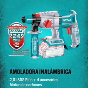 Rotomartillo SDS Plus Batería 20v - Sin Carbones Cuerpo Solo TRHLI20208-TOTAL